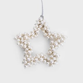 Závesná vianočná dekorácia PERLYN perlová 710605