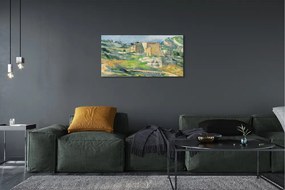 Obraz canvas Art maľoval dom na kopci 140x70 cm