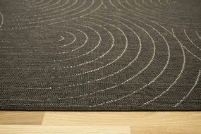 Šnúrkový obojstranný koberec Brussels 205689/10110 antracyt / krémový - Drobná chyba vo vzore koberca