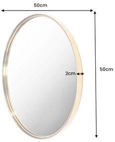 Dizajnové zrkadlo Manelin 50 cm zlaté
