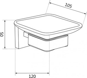 Mexen príslušenstvo, Vox držiak na mydlo, čierna, 707039-70