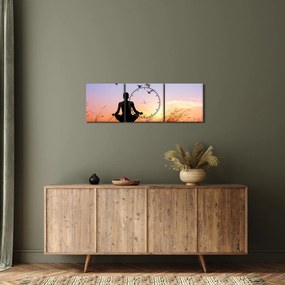 Obraz - Meditácia (s hodinami) (90x30 cm)