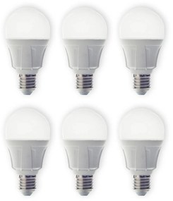 E27 8,5W 830 LED žiarovka teplá biela sada 6 kusov