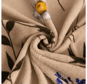 Obliečky mikroplyš HERBÁR béžové Rozmer obliečok: 70 x 90 cm | 140 x 200 cm