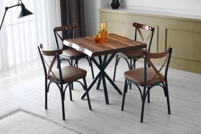 Set 4 stoličiek Erica (Hnedá). Vlastná spoľahlivá doprava až k Vám domov. 1072793
