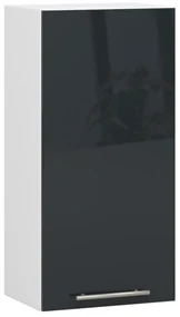 Závěsná kuchyňská skříňka Olivie W 40 cm grafit/bílá