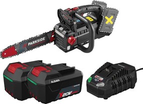Parkside Performance®  Aku prerezávacia píla 40 V Ppaks 40-Li B2 + Akumulátor 20 V/4 Ah, 2 kusy + Rýchlonabíjačka 20 V/4,5 A  (800012229)