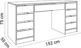 PISACÍ STÔL JULIETTA KAŠMÍR LESKLÝ