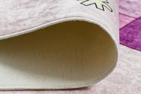 Detský koberec protišmykový BAMBINO 2285 Triedy, čísla ružový