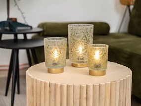 Sklenená LED dekorácia SOLUNA Veľkosť: S