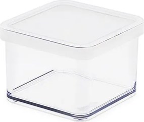 Hranatá plastová dóza na potraviny LOFT biela 0,5 l