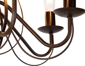 Inteligentný luster hrdzavohnedý 8-svetlo vrátane Wifi B35 - Giuseppe