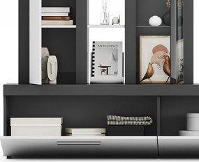Obývacia stena Orion, antracit/biela