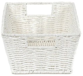 Pletený košík Compactor 31 x 24 x 14 cm, biela