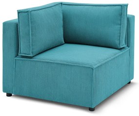 Modrý menčestrový modul pohovky (variabilný) Nihad modular – Bobochic Paris