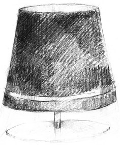 Stolná lampa Bootes, 1x tmavosivé/strieborné textilné tienidlo, ch