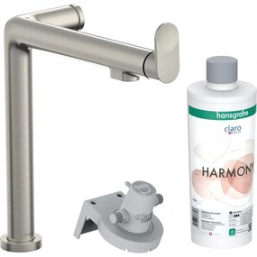 HANSGROHE Aqittura M91 páková drezová batéria s filtráciou (obsahuje filter), 1jet, výška výtoku 239 mm, vzhľad nerezovej ocele, 76802800