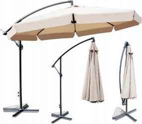 TRENDIE Záhradný slnečník Summer -  tmavo sivý 300 cm