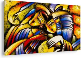 Obraz - Olejomaľba, milenci (90x60 cm)