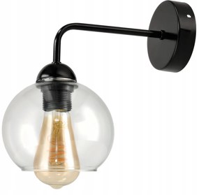 BERGE LOFT LED nástenné stropné svietidlo 1x E27 priehľadná sklenená guľa