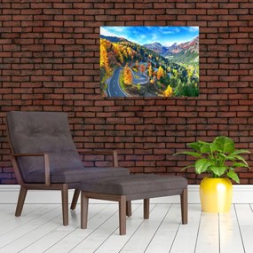 Sklenený obraz - Malojský priesmyk (70x50 cm)