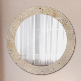 Okrúhle ozdobné zrkadlo na stenu Prírodný kameň fi 60 cm