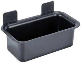 Čierna plastová kúpeľňová polička bez vŕtania Parma – Allstar