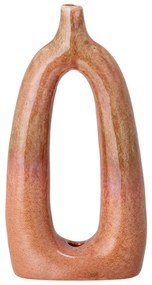 Oranžová dekoratívna kameninová váza Bloomingville Baldrian, výška 24,5 cm