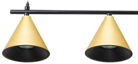 Luster na lanku CONE 4xGU10/10W/230V zlatá/čierna