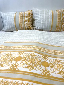 Obliečky bavlnené Angelika gold - 1x Vankúš 90x70cm, 1x Paplón 140x200cm