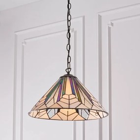 Endon 63937 - Luster na reťazi Tiffany ASTORIA 1xE27/60W/230V pr. 40 cm