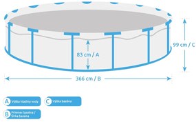 Marimex | Bazén Marimex Florida 3,66x0,99 m bez príslušenstva - motív RATAN | 10340213