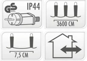 Dekoračné svetielka 480 LED biele