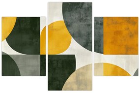 Obraz - Abstrakcia v olivovej farbe (90x60 cm)