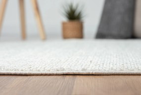 My Flair, Kusový koberec Ava CA20003 weiß kruh, 120x120 (priemer) kruh, biela, chodba / predsieň