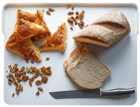 Zeller Present Vaľka na cesto so zvýšeným okrajom, silikónová pevná, 50x40, biela