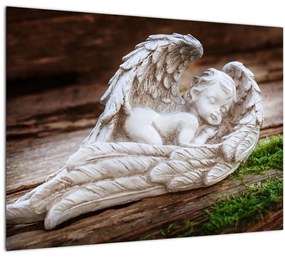 Sklenený obraz - Spiaci anjelik (70x50 cm)