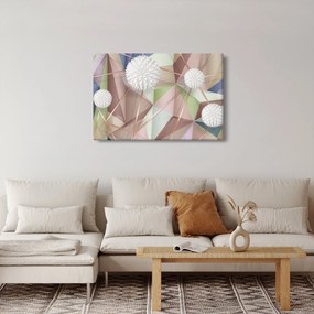 Obraz - 3D Abstrakcia v pastelových farbách (90x60 cm)