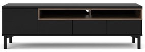 Čierny TV stolík 156x48x48 cm Roomers – Tvilum