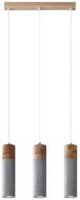Sollux SL.0967 - Luster na lanku ZANE 3xGU10/40W/230V betón/drevo