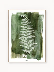 Digitálna tlač s rámom White Fern
