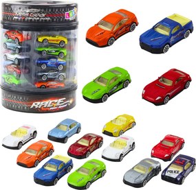 LEAN Toys Sada autíčok v tube, moderné športové autá 1:64