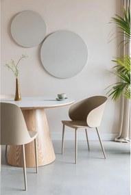 Okrúhly jedálenský stôl s doskou z kameňa ø 115 cm Almira – White Label