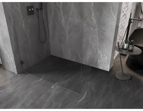 Mexen Lunar L sprchová stena ľavá 90 x 200 cm, 8mm číre sklo, čierna matná, 830L-090-000-70-00-L