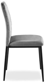 Jedálenská stolička MAVERIK zamatová, grafitová