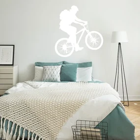 Sablio Samolepka na stenu: Cyklista - 56x60 cm