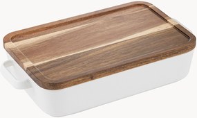 Porcelánová zapekacia misa's drevenou pokrievkou Alto