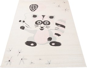 TA Koberec H321A BIELA/RUŽOVÁ HAPPY FBA Rozmer: 80x150 cm
