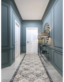 Tmavosivý/slonovinový behúň 80x250 cm Soft Viskan – FD