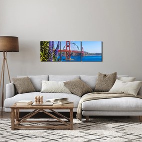 Obraz - Golden Gate Bridge, San Francisco (s hodinami) (90x30 cm)